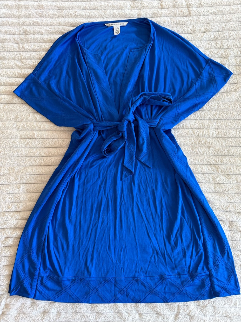 Diane Von Furstenberg Cobalt Blue Wrap Midi Dress 🐬🐬🐬